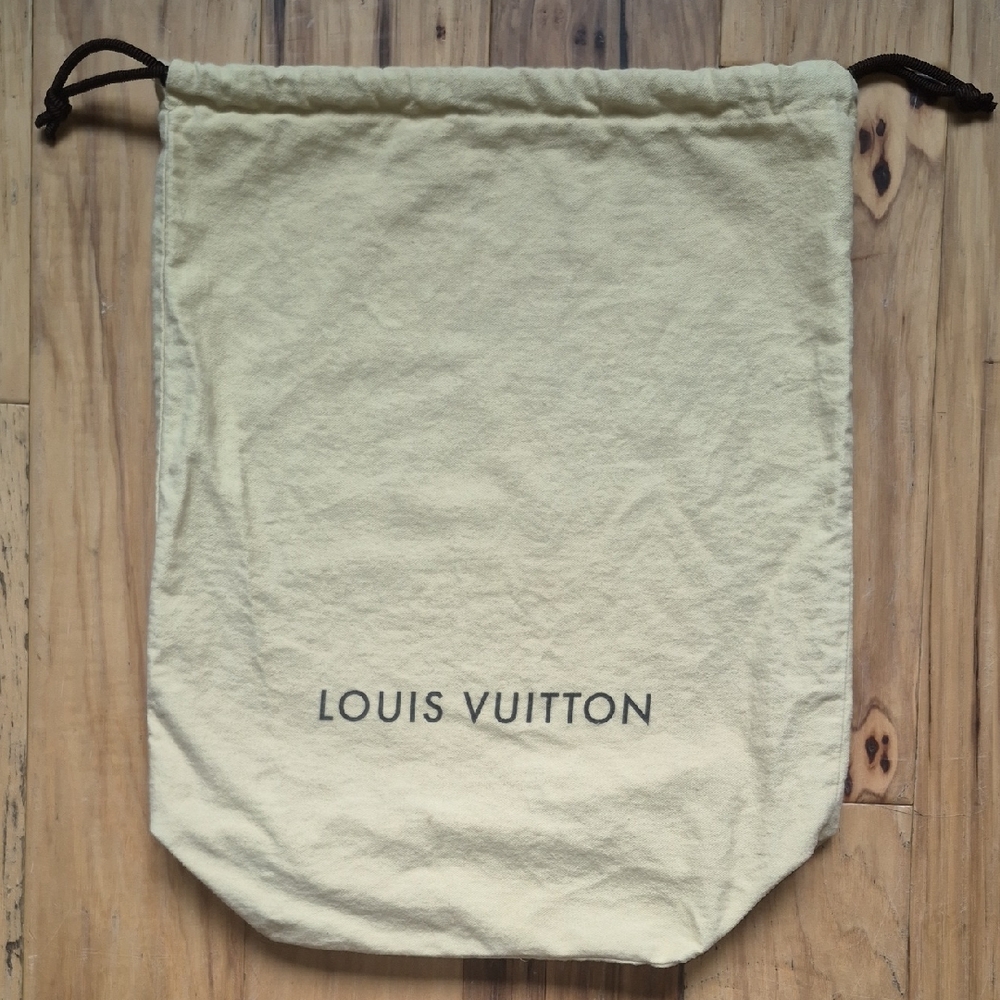 Louis Vuitton Cream Drawstring Reusable Dust Cover Bag